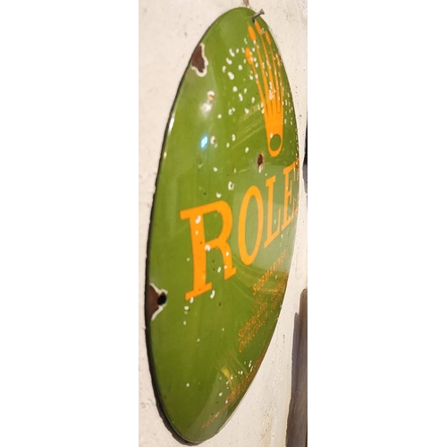 208 - Rolex Submariner Enamel on Metal Jewellery Shop Advertising Sign  Approximately 11 Inches Diameter