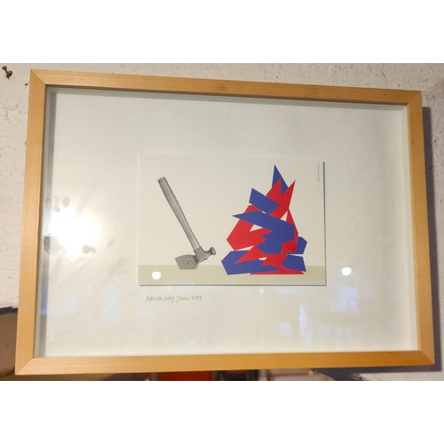 213 - Alan Fletcher Set of Four Fine Art Lithographs Artists Proofs Each Approximately 18 Inches Wide x 10... 