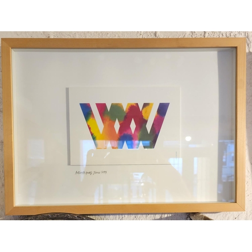 213 - Alan Fletcher Set of Four Fine Art Lithographs Artists Proofs Each Approximately 18 Inches Wide x 10... 