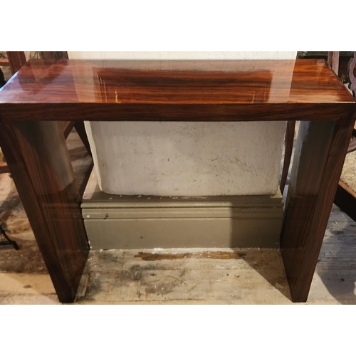 226 - Designer Rosewood Console Table Restrained Form Approximately 34 Inches Wide x 30 Inches High