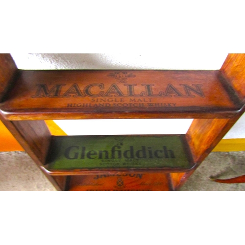 23 - Scottish Whiskey Library or Kitchen Steps with Macallan and Other Whiskey Annotations Approximately ... 