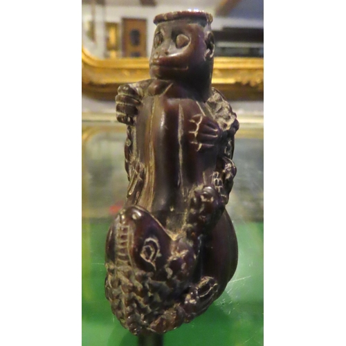 237 - Four Carved Netsuke Figures Including Foo Dog Largest Approximately 5cm High