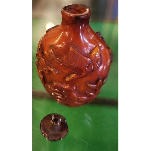 243 - Oriental Snuff Bottle with Original Stopper Approximately 8cms High