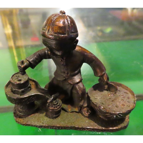 262 - Bronze Eastern Figure of Cook Approximately 7cm Wide