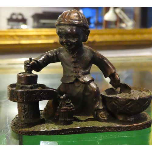 262 - Bronze Eastern Figure of Cook Approximately 7cm Wide