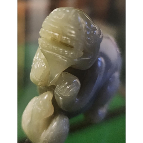 276 - Pale Jade Carved Figure Approximately 5cm Wide