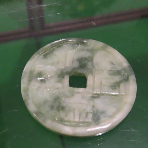 282 - Carved Jade Roundel Approximately 5cm Diameter