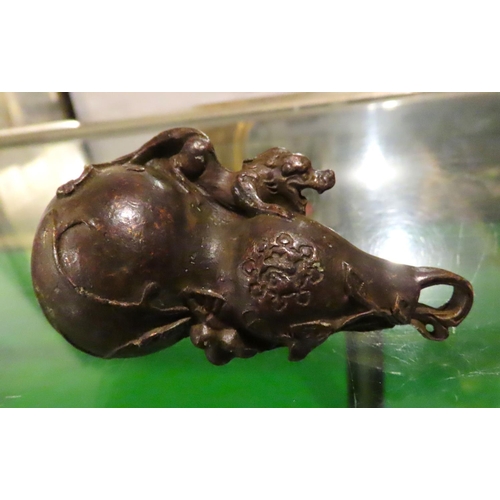 291 - Eastern Bronze Scroll Weight Shaped Form Approximately 5cm High