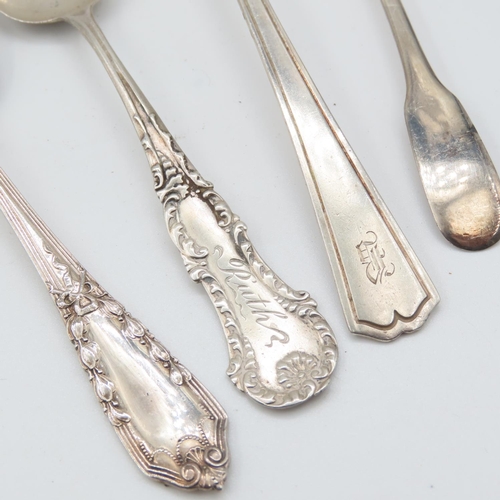 308 - Four Silver Teaspoons Various Eras