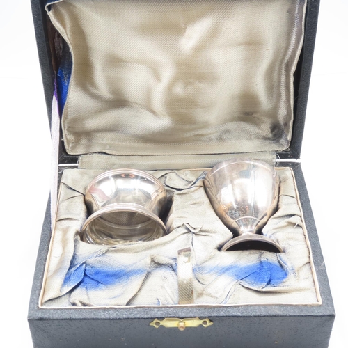 313 - Silver Plated Egg Cup and Napkin Holder Contained Within Original Presentation Box and Three Other S... 