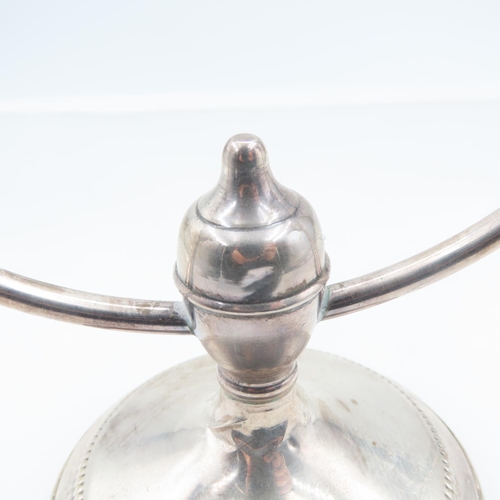 316 - Silver Twin Sconce Table Candelabra Neat Size Approximately 6 Inches Wide x 5 Inches High