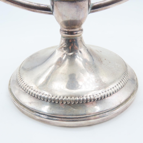 316 - Silver Twin Sconce Table Candelabra Neat Size Approximately 6 Inches Wide x 5 Inches High