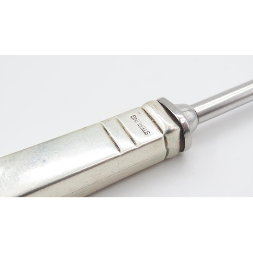 327 - Silver Mounted Meat Skewer Approximately 8 Inches Long