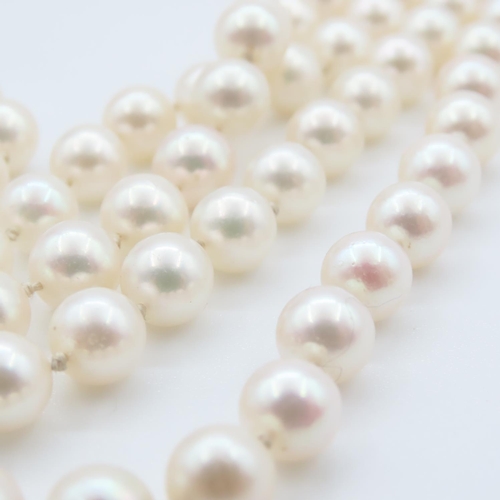 338 - Pearl Necklace 120cm Long Attractive Hue Good Condition