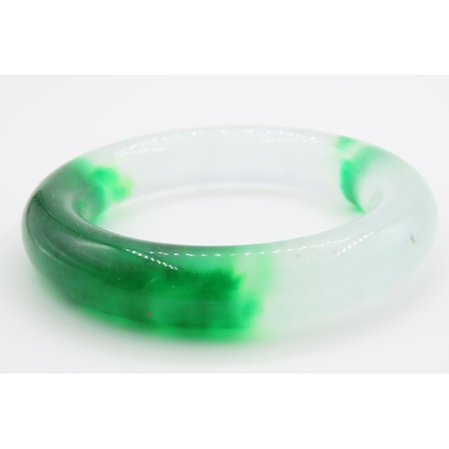 340 - Carved and Polished Jade Bangle Inner Diameter 6cm