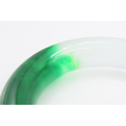 340 - Carved and Polished Jade Bangle Inner Diameter 6cm