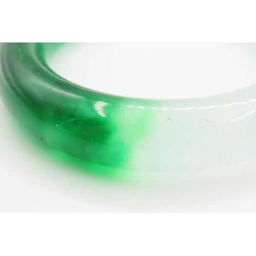 340 - Carved and Polished Jade Bangle Inner Diameter 6cm