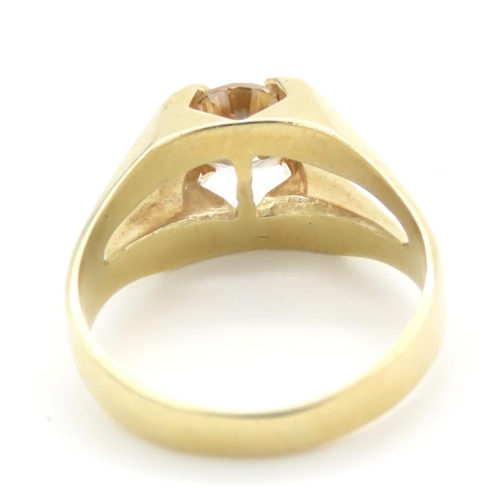 351 - Diamond Solitaire Ring Mounted on Fourteen Carat Yellow Gold Band Four Claw Set Attractively Detaile... 