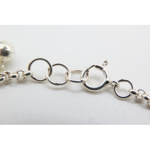 359 - Silver Ladies Designer Bracelet 18.5cm Long