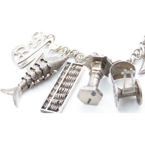 364 - Chinese Silver Charm Bracelet