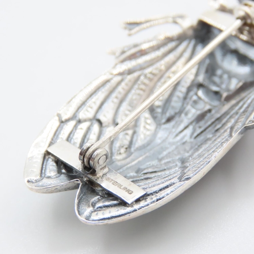 369 - Silver Scrab Motif Ladies Brooch Approximately 5cm High