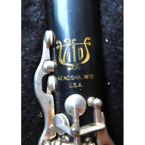 438 - Cased Clarinet by Kenosha Wisconsin USA Contained Within Original Carry Case