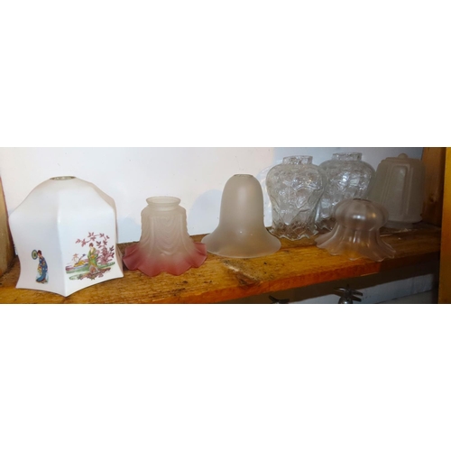 476 - Various Edwardian and Other Crystal Lampshades Seven in Lot