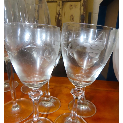 49 - Set of Six Waterford Crystal Wine Glasses and Four Others Ten in Lot