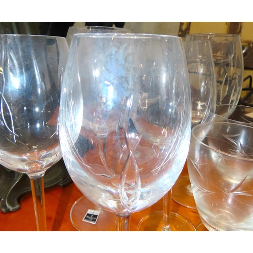 49 - Set of Six Waterford Crystal Wine Glasses and Four Others Ten in Lot