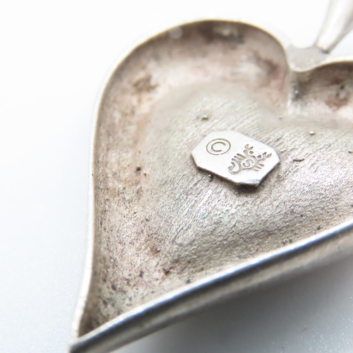 493 - Silver Heart Motif Pendant Approximately 4cm High Including Bale