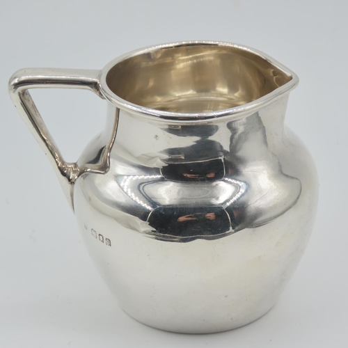 498 - Bachelors Silver Milk Jug Strained Form Approximately 4 Inches High