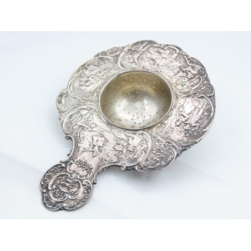 507 - Silver Tea Strainer Attractively Detailed Approximately 5 Inches Wide