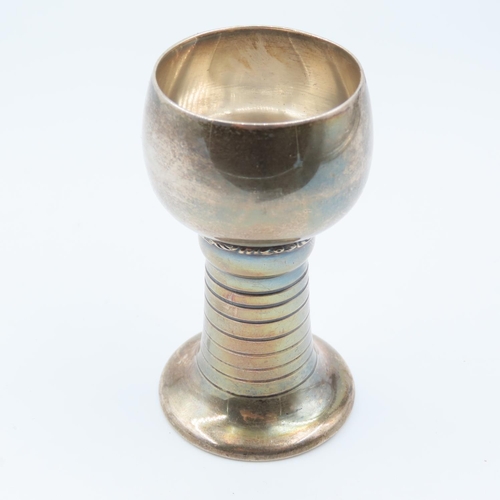 532 - Silver Vodka Tot Neat Pedestal Form 6cm High