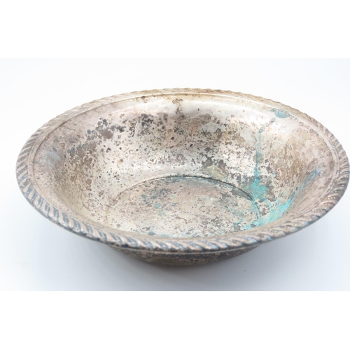 535 - Silver Circular Form Table Dish with Gadrooned Edge Decoration Approximately 5 Inches Diameter