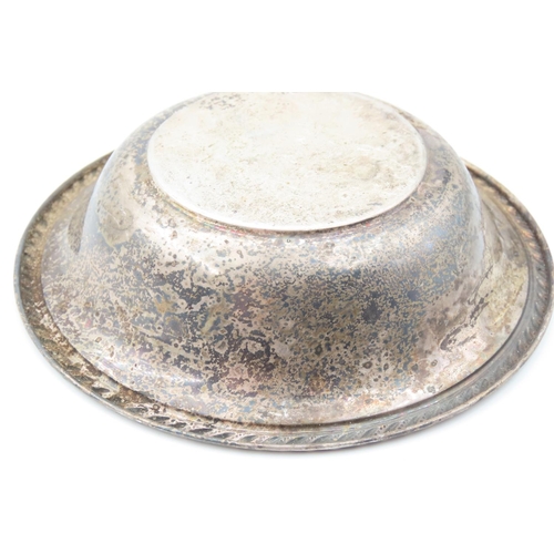 535 - Silver Circular Form Table Dish with Gadrooned Edge Decoration Approximately 5 Inches Diameter