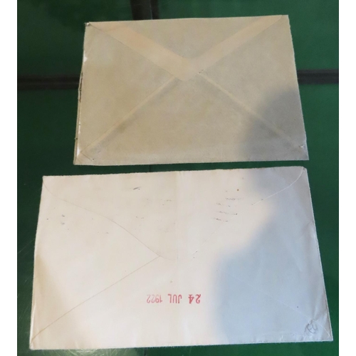 56 - Two 1922 Irish Stamped Envelopes