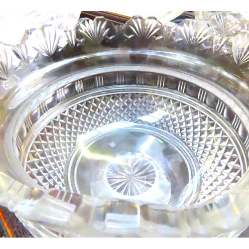 59 - Large Old Waterford Cut Crystal Bowl Approximately 11 Inches High x 11 Inches Wide