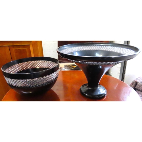 61 - Two John Rocca Waterford Crystal Bowls Largest Approximately 12 Inches in Diameter