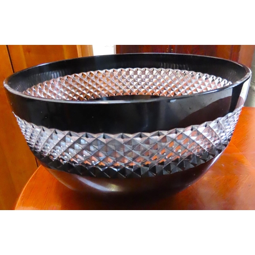 61 - Two John Rocca Waterford Crystal Bowls Largest Approximately 12 Inches in Diameter