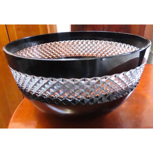 61 - Two John Rocca Waterford Crystal Bowls Largest Approximately 12 Inches in Diameter