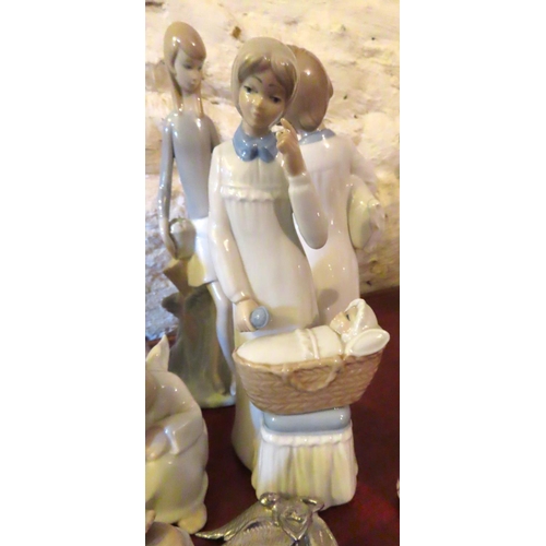 613 - Collection of Various Fine Bone Continental Porcelain and Two Crystal Angel Candle Rests Quantity as... 