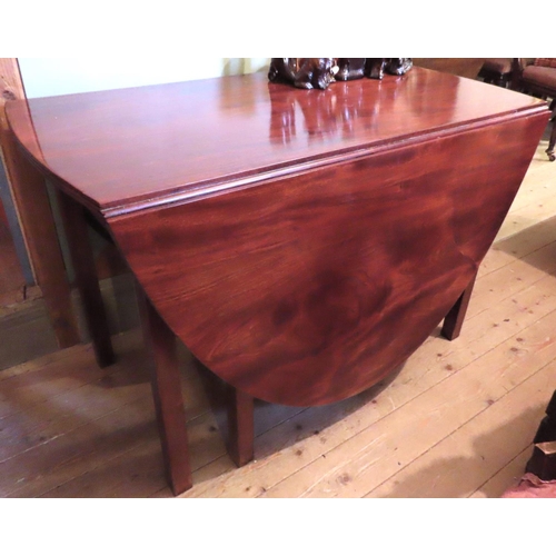 623 - Irish George III Mahogany Dropped Leaf Table Gate Leg Action Extending to Approximately 7ft with Pad... 