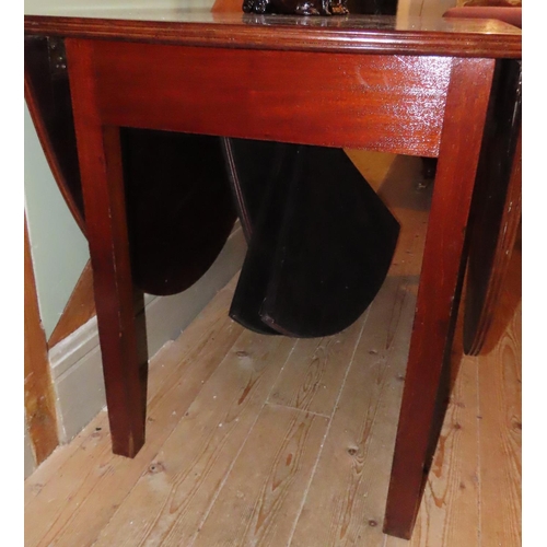 623 - Irish George III Mahogany Dropped Leaf Table Gate Leg Action Extending to Approximately 7ft with Pad... 