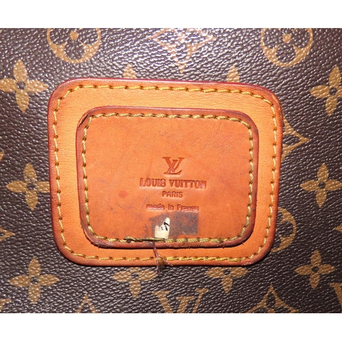 627 - Original Louis Vuitton of Paris Leather Suitcase with Lined Interior