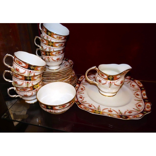 655 - Arklow Fine Porcelain Royal Linden Pattern Tea Service  Quantity as Photographed