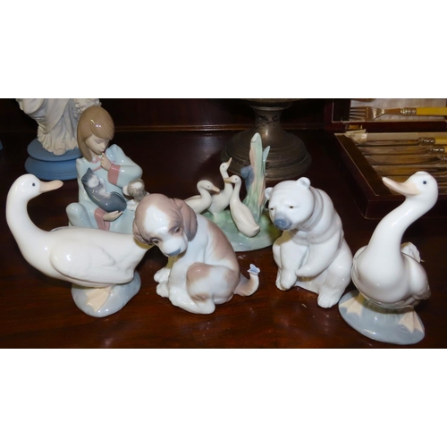 78 - Collection of Various Fine Porcelain Figures Includes Lladro