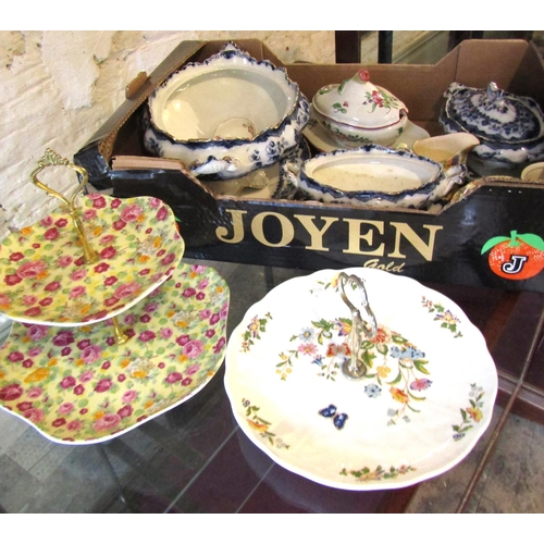 888 - Various Porcelain Including Serving Tureens Sandwich Platter etc Quantity as Photographed