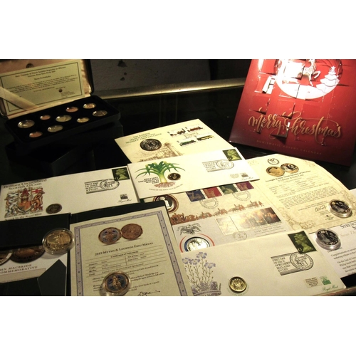 925 - Collection of Various Stamped Coins and Others Quantity as Photographed