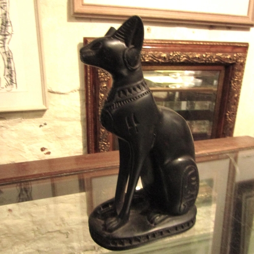 931 - Egyptian Carved Figure Seated Cat Approximately 6 Inches High