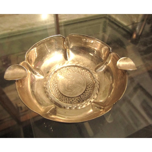 935 - Silver Coin Inset Ashtray